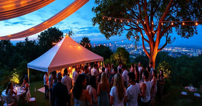 Cobertura para Festa ao Ar Livre em São Paulo